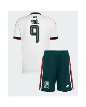 Billige Fotballdrakt Mexico Raul Jimenez #9 Replika Bortedraktsett Barn VM 2026 Kortermet (med bukser)